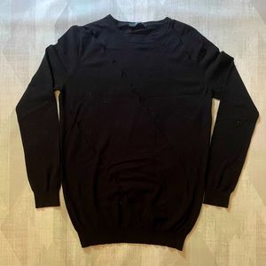 Versus by Versace Black Cut Out Sweater.